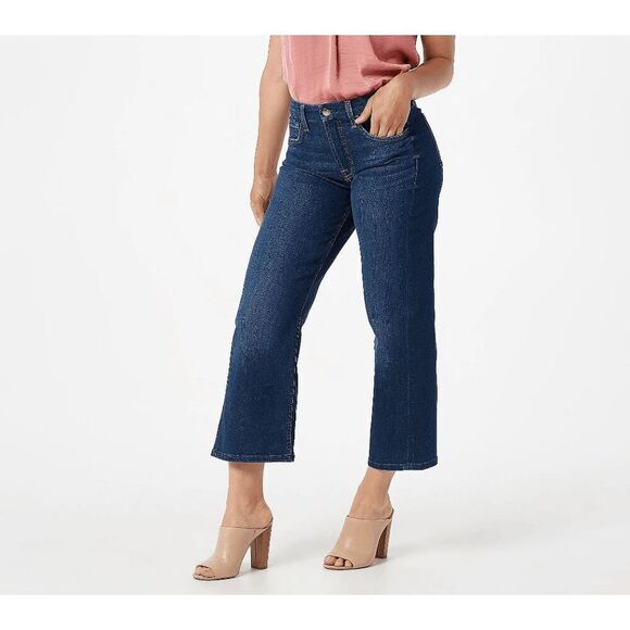 Jen7 by 7 for All Mankind Womens 26W Crop Wide Leg Denim Jeans Providence NWT - Picture 1 of 4